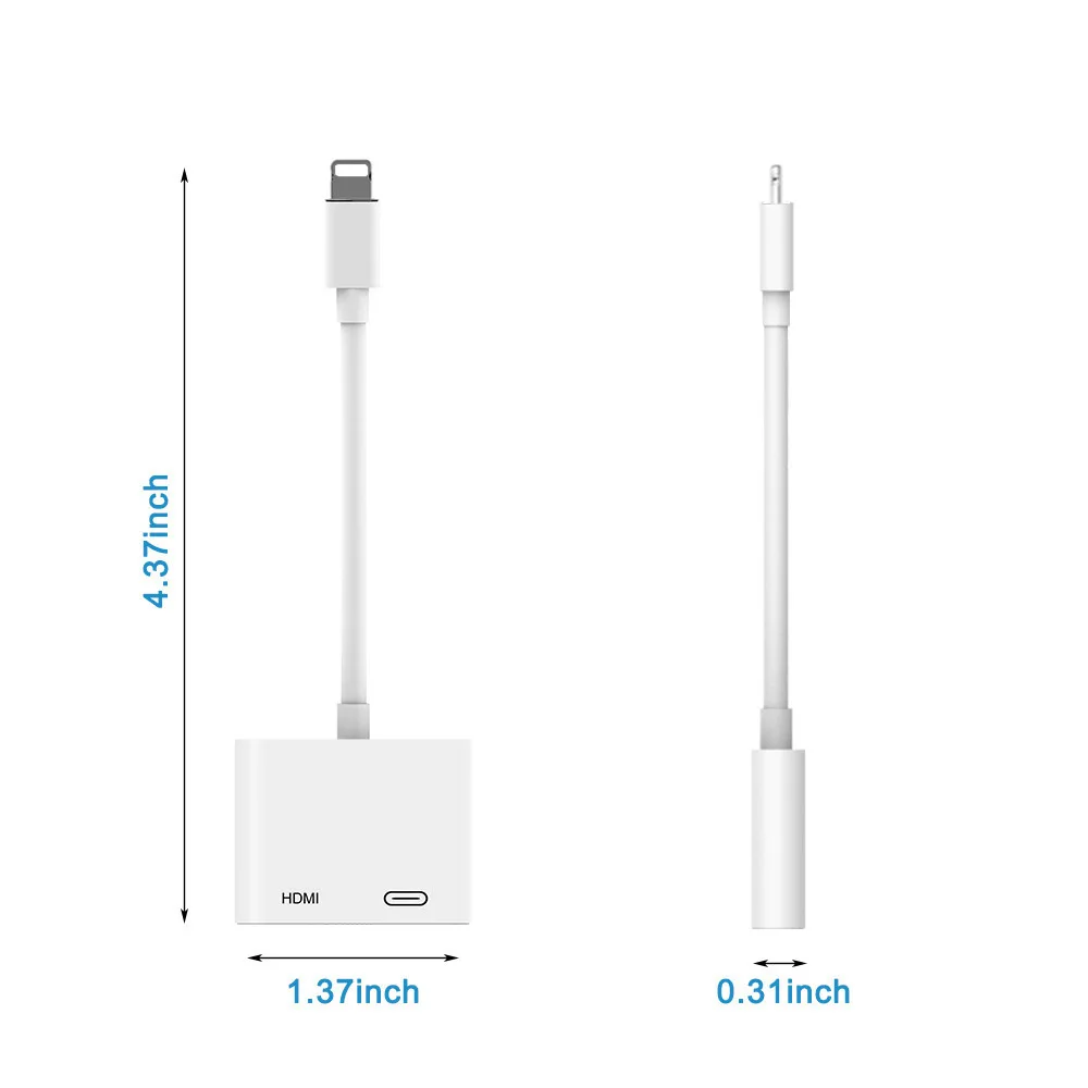 4K1080P для iPhone HDMI VGA аудио адаптер Apple ipad ipod Цифровой AV Подключение 4K HD ТВ проектор