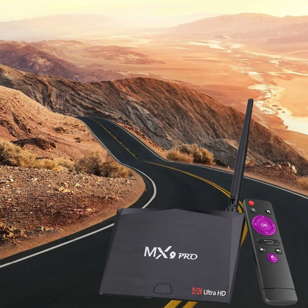 MX9 Pro 4 ГБ 32 ГБ Android 7,1 ТВ приставка RK3328 Четырехъядерный 4K VP9 3D 2,4G 5G WiFi BT4.1 смарт-приставка PK X96 X96 MINI