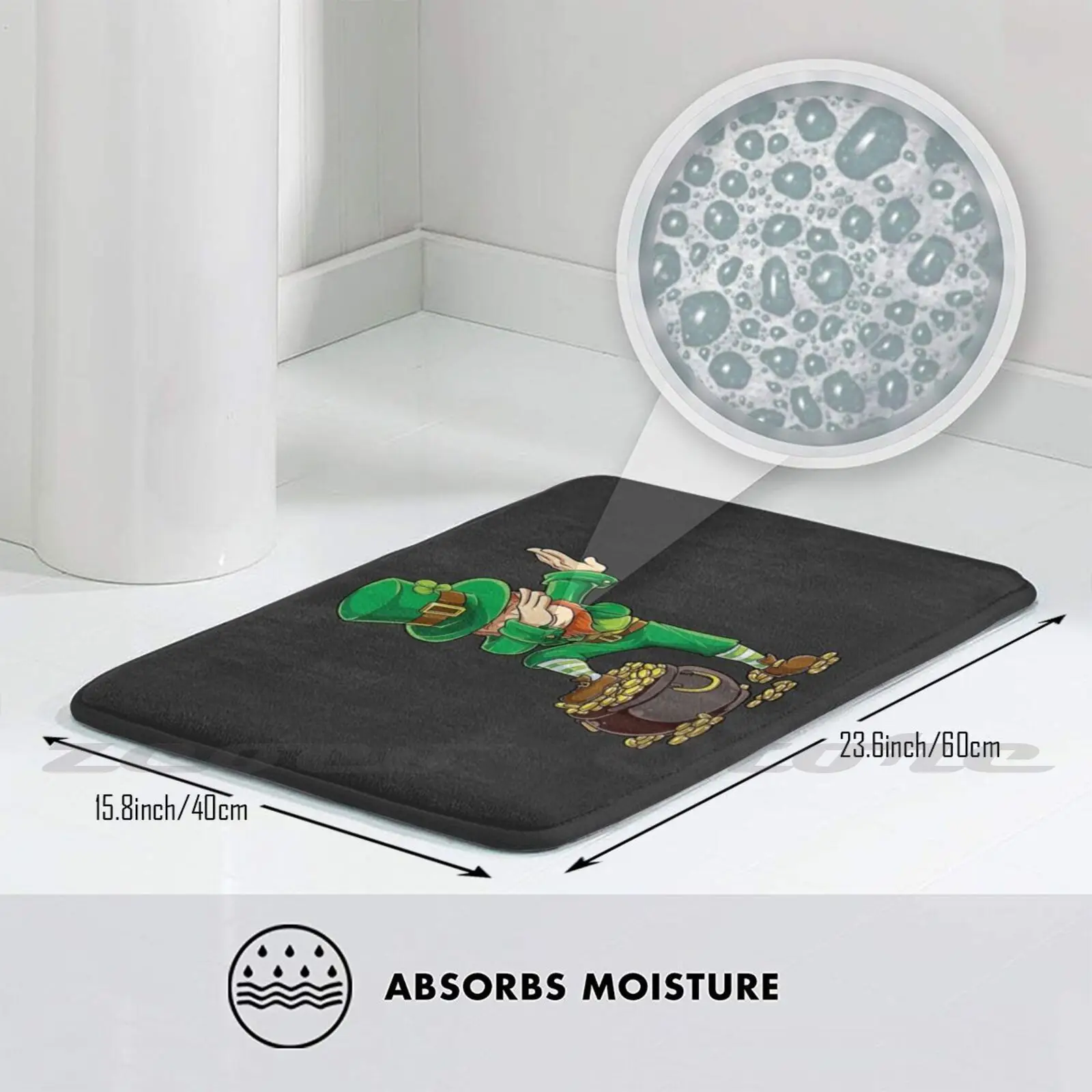 Day Dabbing Leprechaun Boys Kids Men Gifts Dab Carpet Rug Non-Slip Water Absorb Door Mat Couples Xmas Idea Husband July Fiancee | Дом и сад