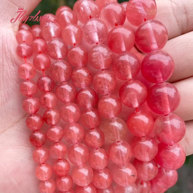 

Round Red Watermelon Glass Crystal Stone Beads Loose Spacer 6/8/10/12mm For DIY Necklace Jewelry Making Strand 15" Free Shipping