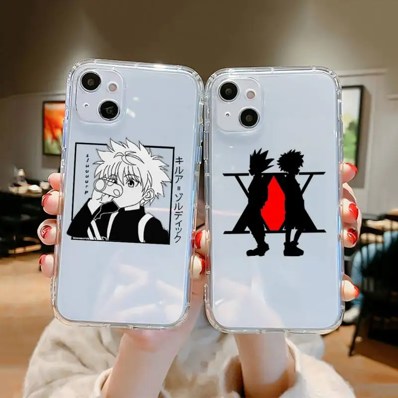 

hunter x hunter Phone Case For iPhone 13 12 11 8 7 Pro Max Plus X XS XR MINI transparent clear New coque shell funda cover