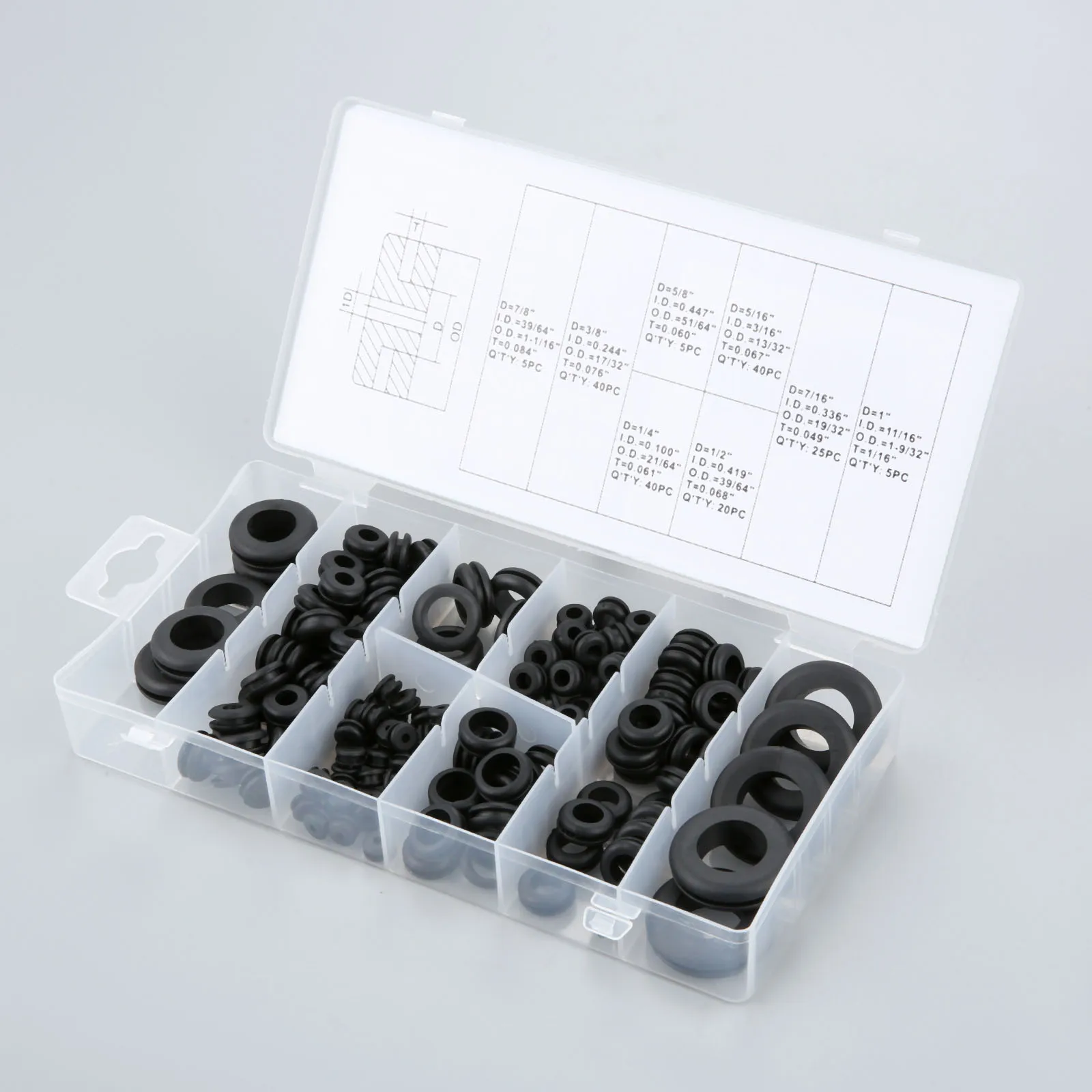 180 шт. 8 размеров резиновые кольца | Инструменты