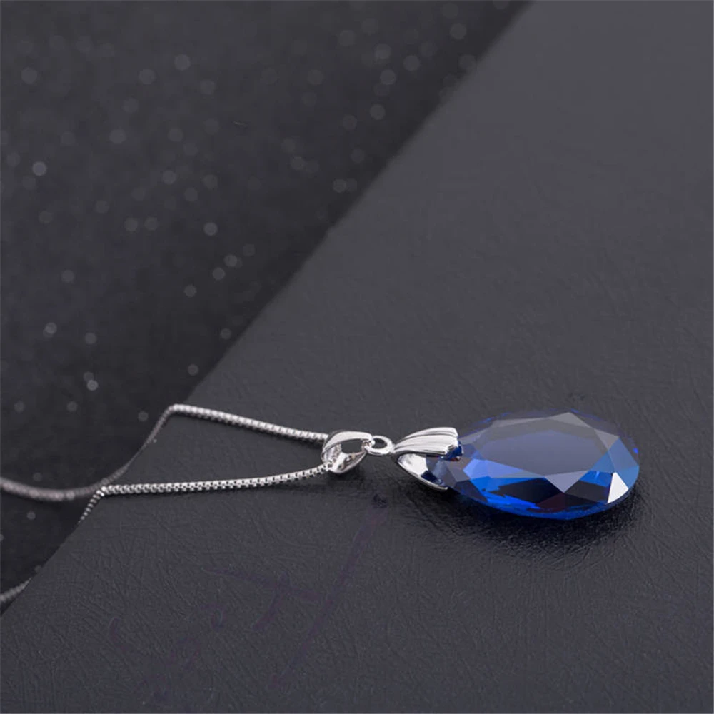 Mimeng хит продаж подвеска ожерелье большая капля в форме циркония кристалл кулон