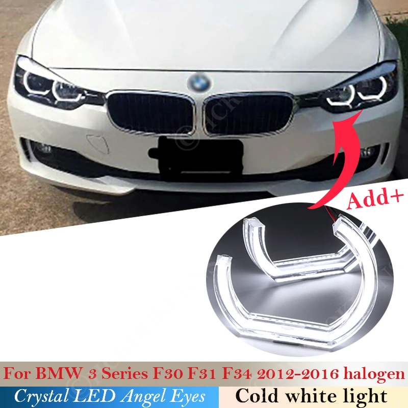 Для BMW 3 серии F30 F31 F34 2012-2016 автомобильный стиль DTM Кристальные светодиодный кольца
