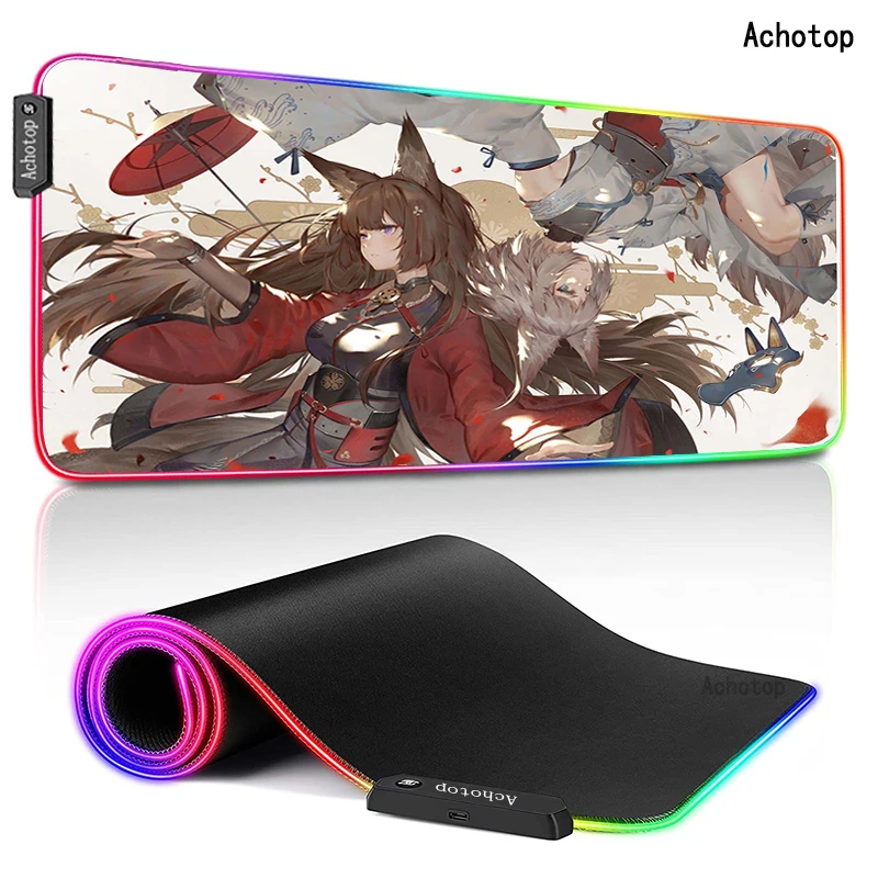 

RGB Azur Lane Large XXL Mousepad Anime Gamer Gaming Mouse Pad Computer Accessories Big Keyboard Laptop Padmouse Speed Desk Mat