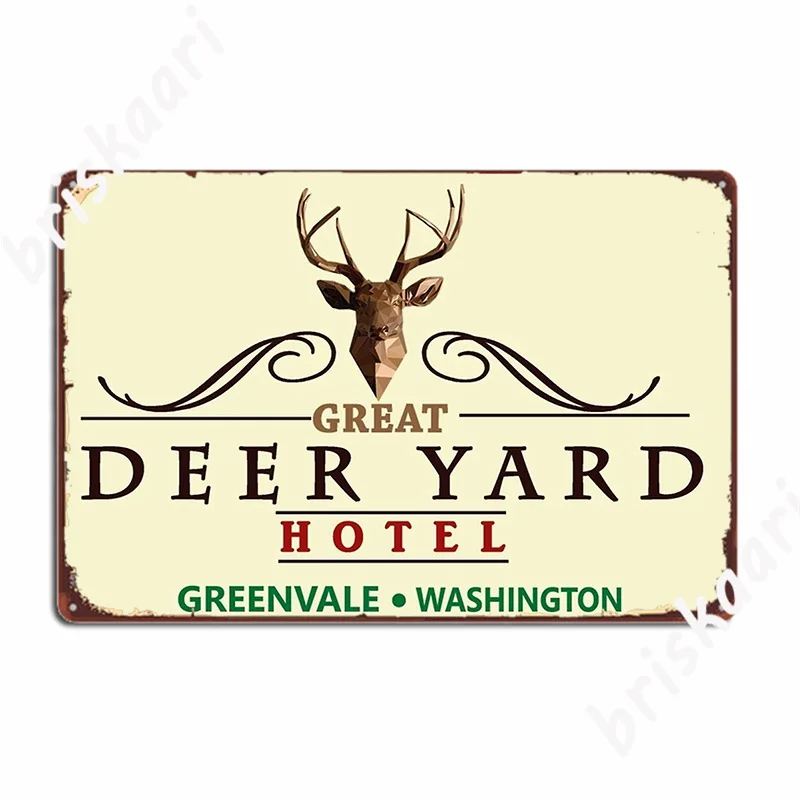 

Deadly Premonition Great Deer Yard Hotel Metal Plaque Poster Cinema Garage Mural Painting Bar Cave Create Tin Sign Posters