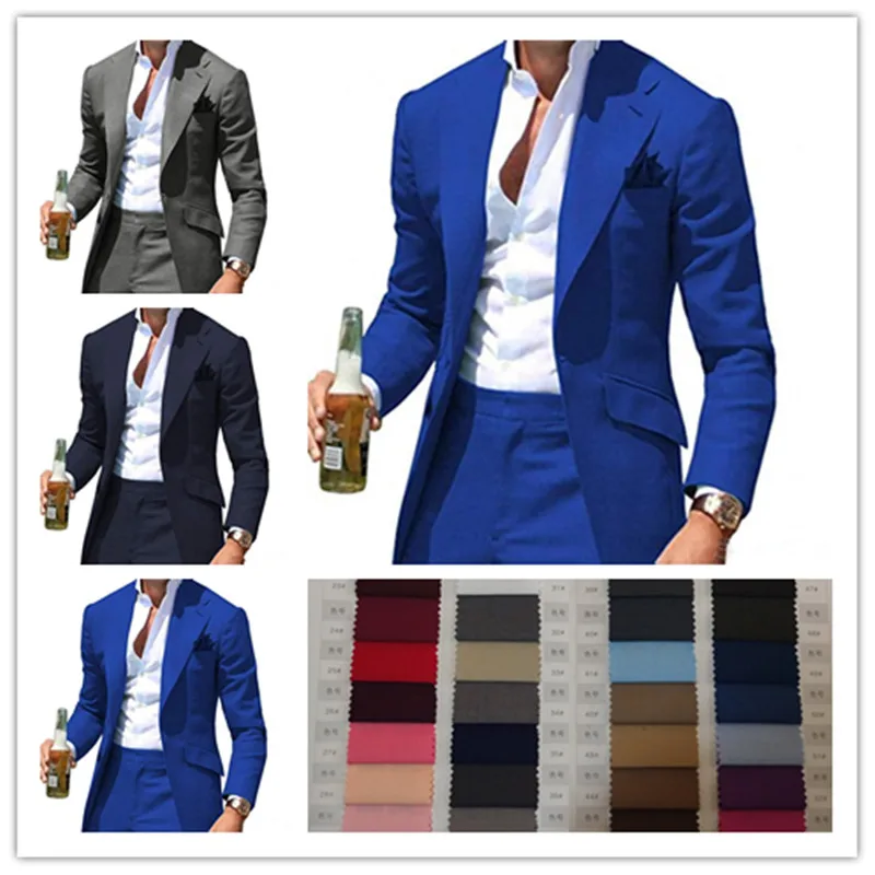 Мужской костюм из двух предметов (пиджак + брюки) свадебный - Цена: 