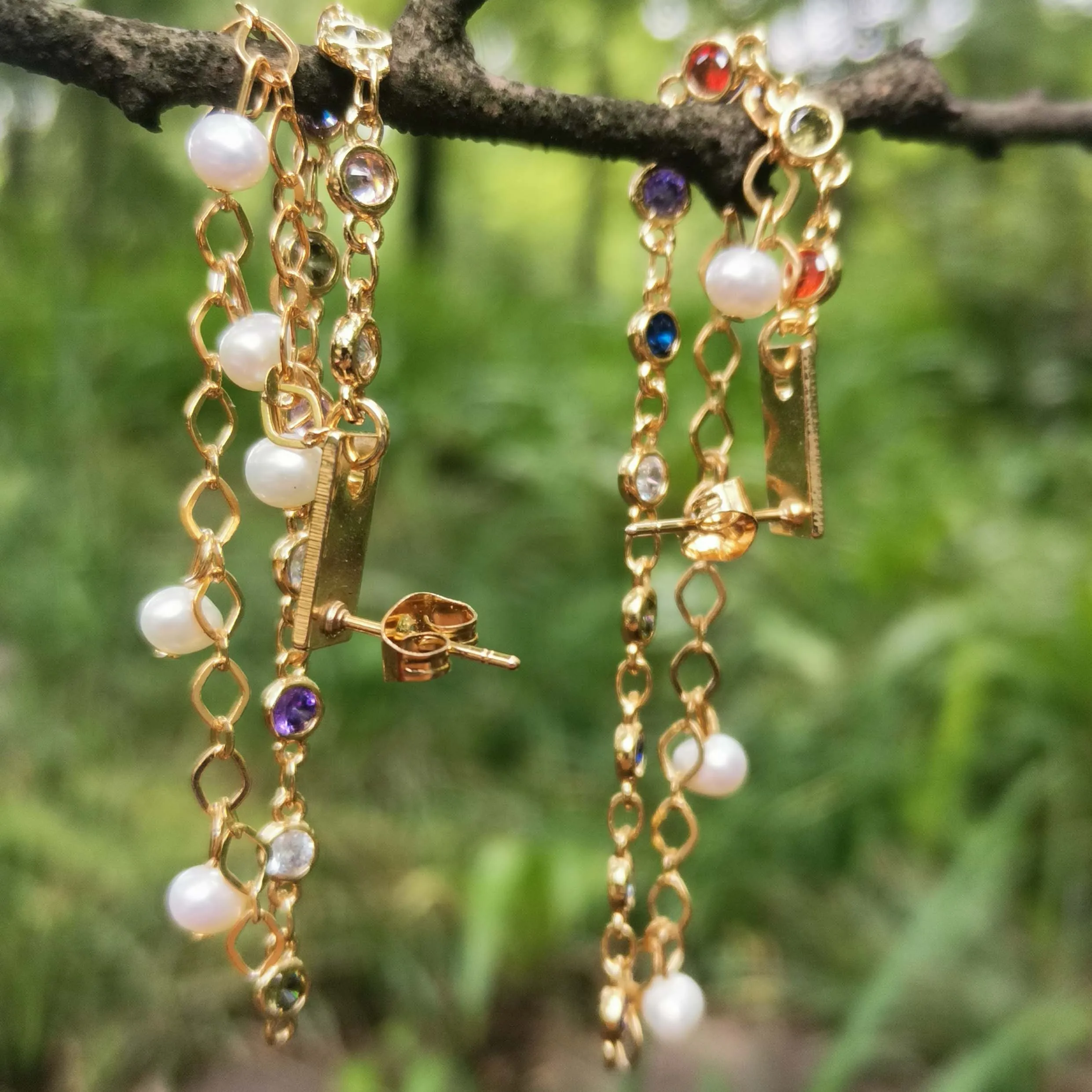 

NEW Fashion Style White Genuine Pearl G14K Gold Filled Dangle Ladies's Earring