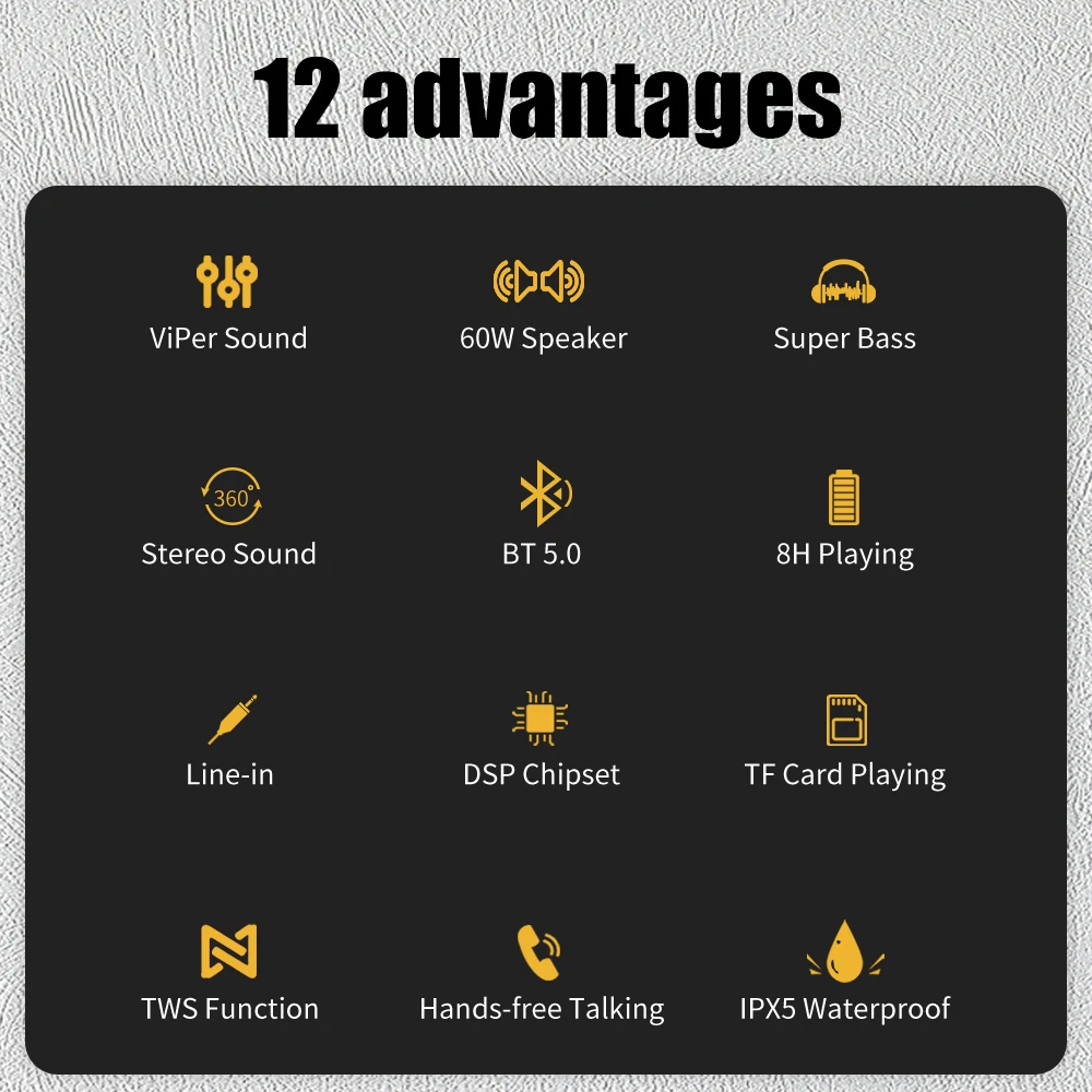 

XDOBO X8 60W Bluetooth Speakers Bass with Subwoofer Portable Wireless Waterproof TWS Voice Assistant Loudspeaker