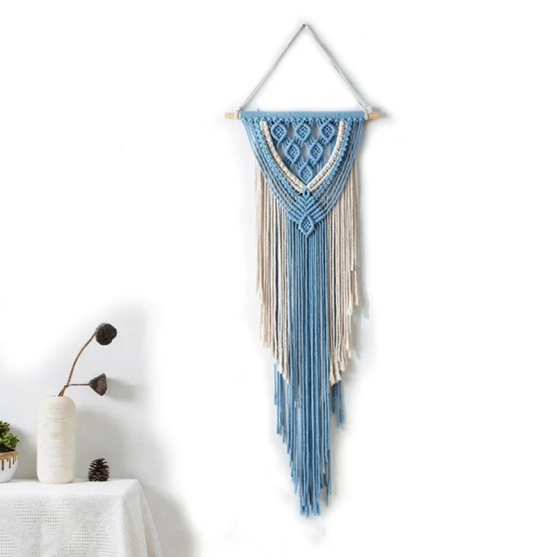 Макраме тканый настенный в стиле бохо шикарный богемный Фотофон для квартиры