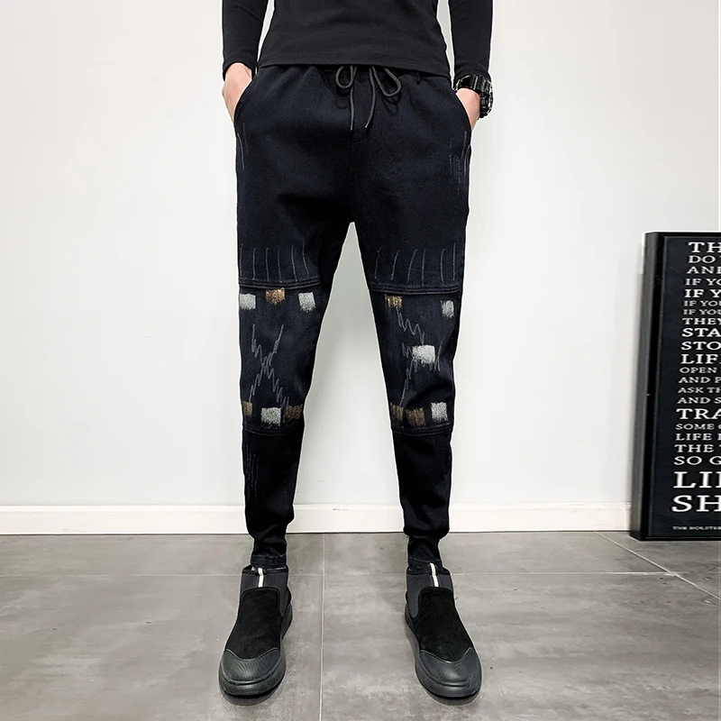 

2020 Spring Streetwear Mens Skinny Jeans Homme Men Men's Tide Hip Hop Brand Slim Feet Men's Pants Free Shipping Male Trousers