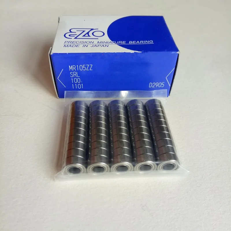 10pcs/50pcs Japan EZO high speed bearing MR105ZZ 5*10*4mm L-1050ZZ precision miniature ball bearing 5x10x4