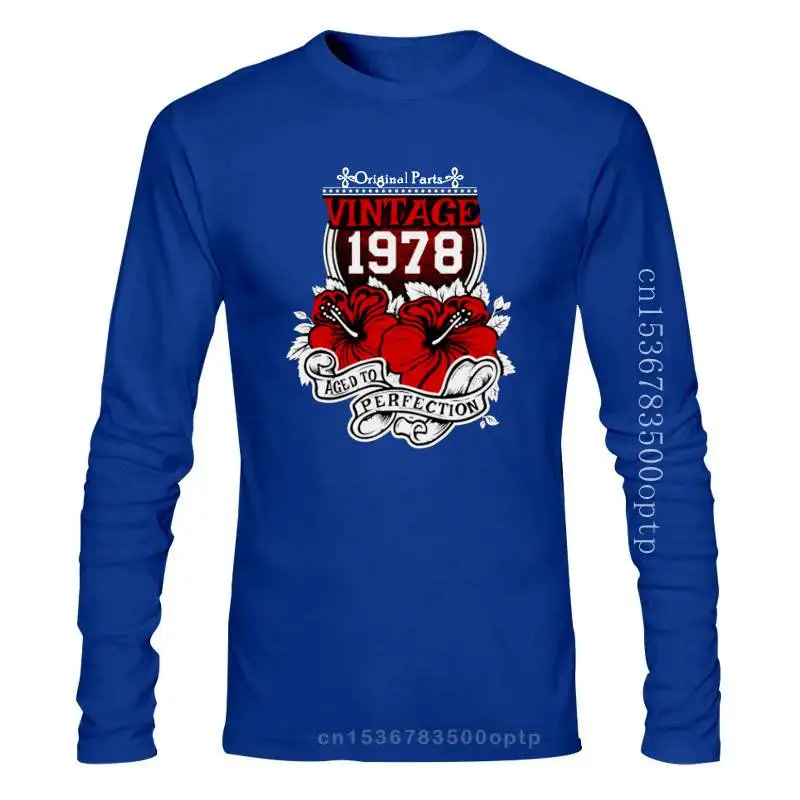 

New 2021 Women Cute T-shirt Flowers 1978 - 40th Birthday - Womens Funny T-Shirt 40 Year Old Present Gift Summer sexy Tee shirt