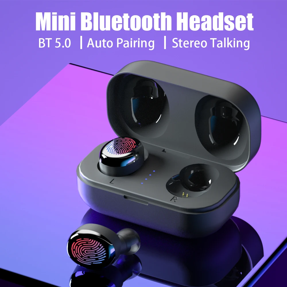 Мини B5 наушники вкладыши TWS с Беспроводной стерео Bluetooth 5 0 гарнитуры Smart Touch супер