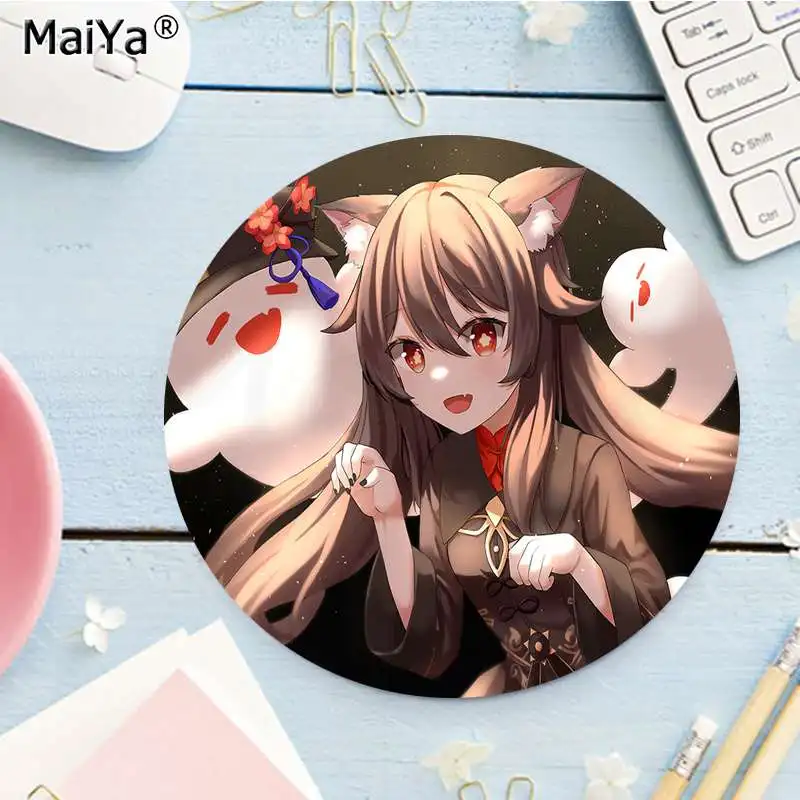 

MaiYa Vintage Cool Game Genshin Impact Hu Tao Cute Durable Rubber Mouse Mat Pad gaming Mousepad Rug For PC Laptop Notebook