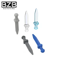 bzb moc diy part 10pcs 95673 weapon sword with thin crossguard roman gladius bricks building blocks parts educational gift toys