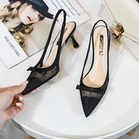 womens shoes 2021 summer new splicing mesh pointed sandals womens casual simple temperament comfortable high heels shoes
