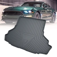 tpe car trunk mats for ford mustang 2015 2020 rubber cargo liner laser measured waterproof protective pads