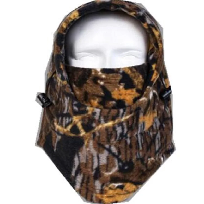 

Winter Outdoor Warm Hat Fleece Windproof Hood Jungle Camouflage Hunting Hat Cycling Mask Bib