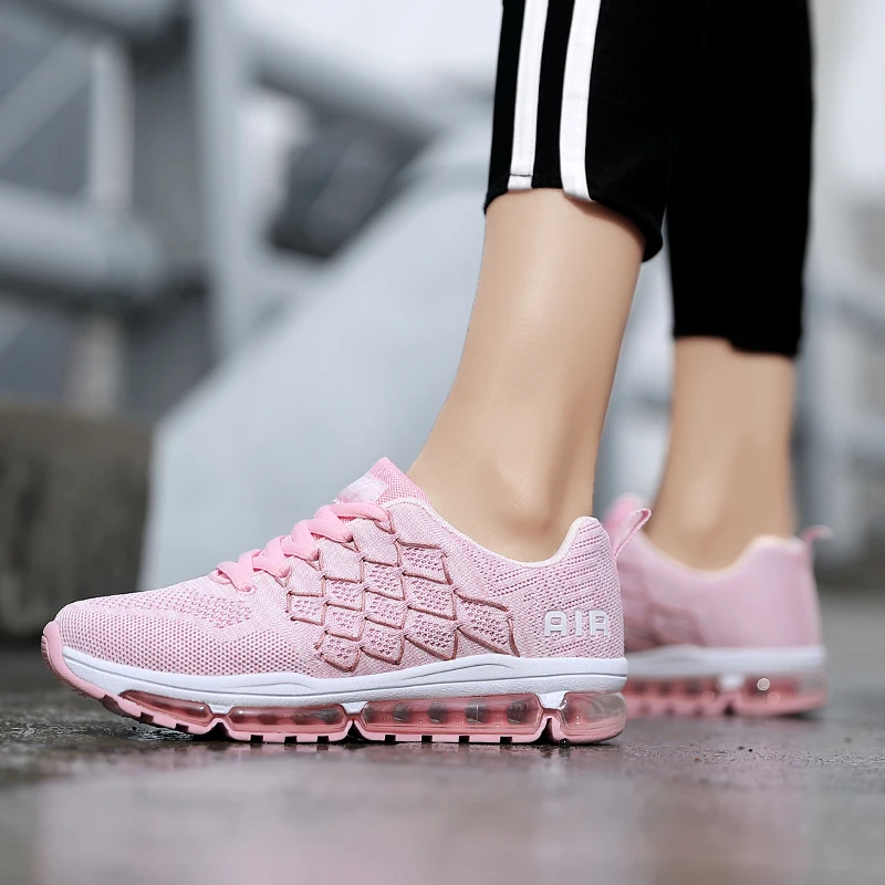 Кроссовки женские из сетчатого материала дышащие спортивные с воздушной