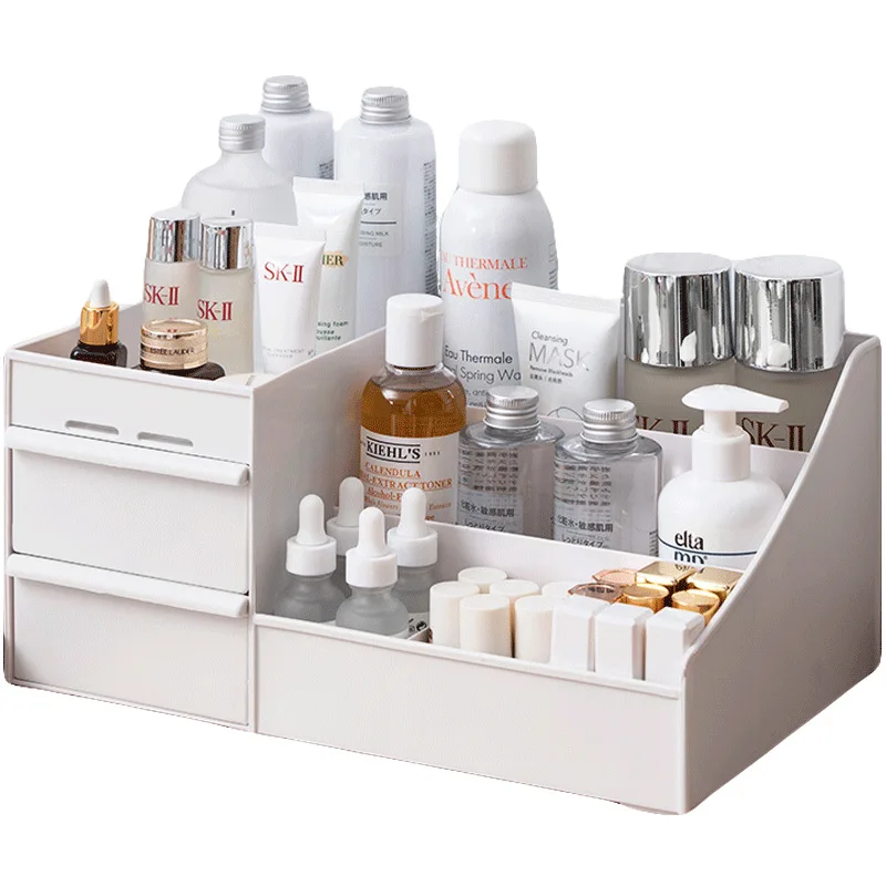 WBBOOMING Cosmetic Storage Box Drawer Desktopplastic Makeup Dressing Table Skin Care Rack House Organizer Jewelry Container | Дом и сад