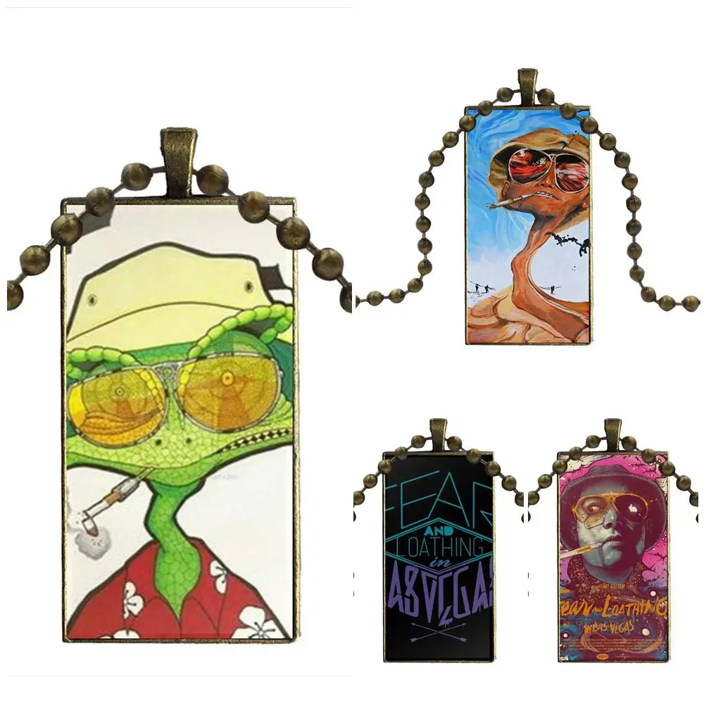 Для девочек оптовая продажа стеклянный подвесной брелок ожерелье прямоугольник