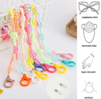 eyeglasses chain for children candy color anti lost mask chain holder neck strap cord sunglasses lanyards eyewear jewelry gift