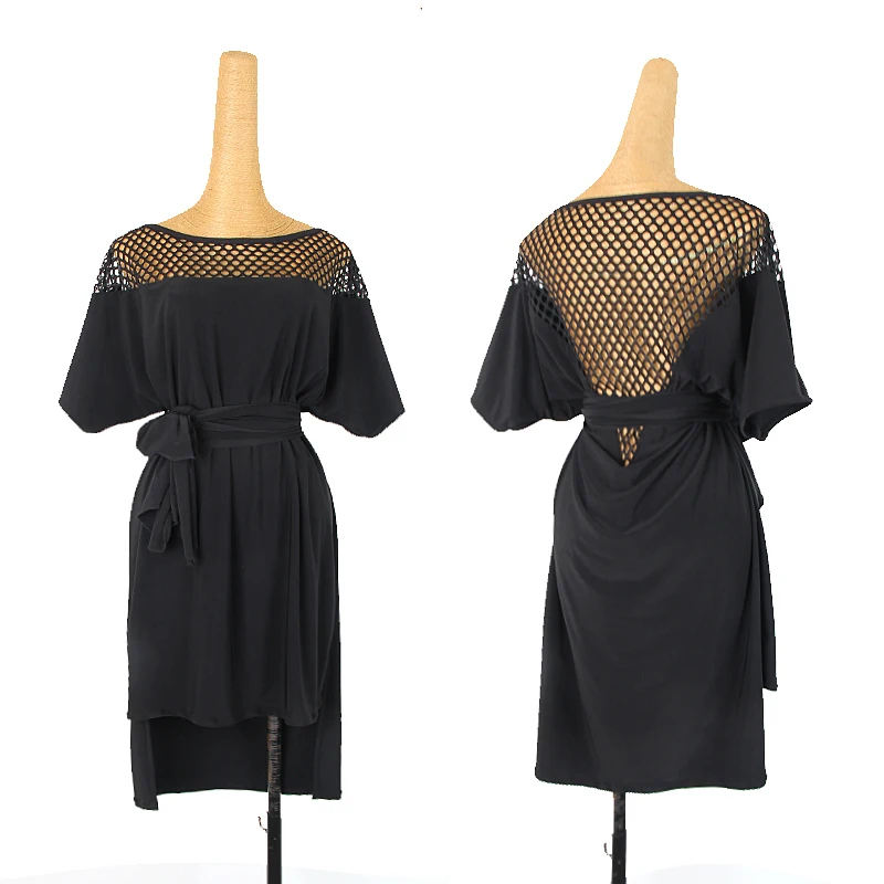 

Latin Dance Dress Female Adult Sexy Mesh Backless Practice Clothes Tango Salsa Cha Cha Samba Rumba Dancing Wear Lady DNV13400