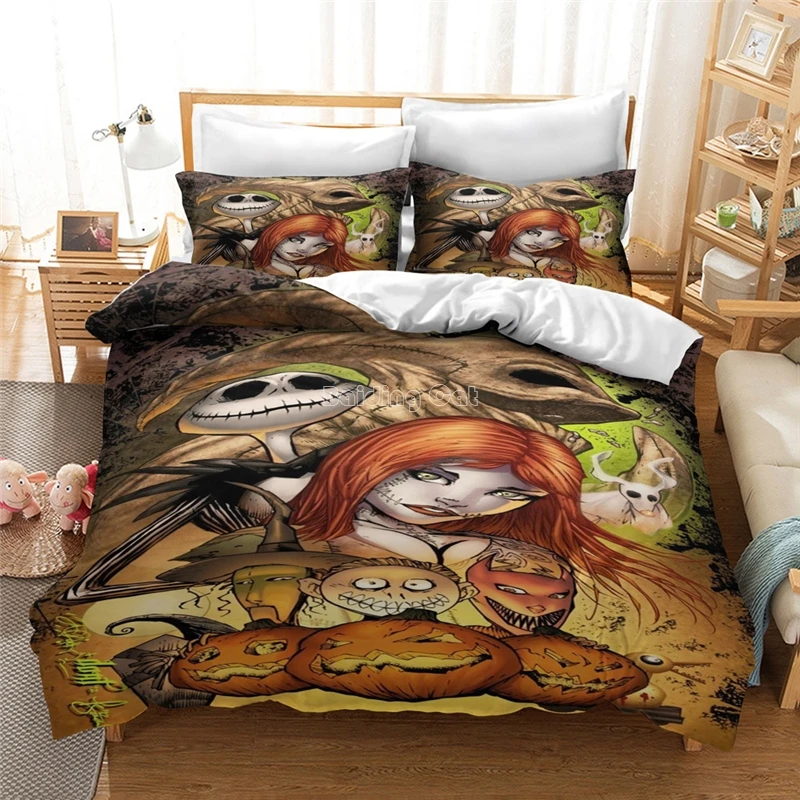 

2020 the Nightmare Before Christmas Printed Duvet Cover Set Children Duvet Cover Set Pillowcase Europe/USA/Australia King Size