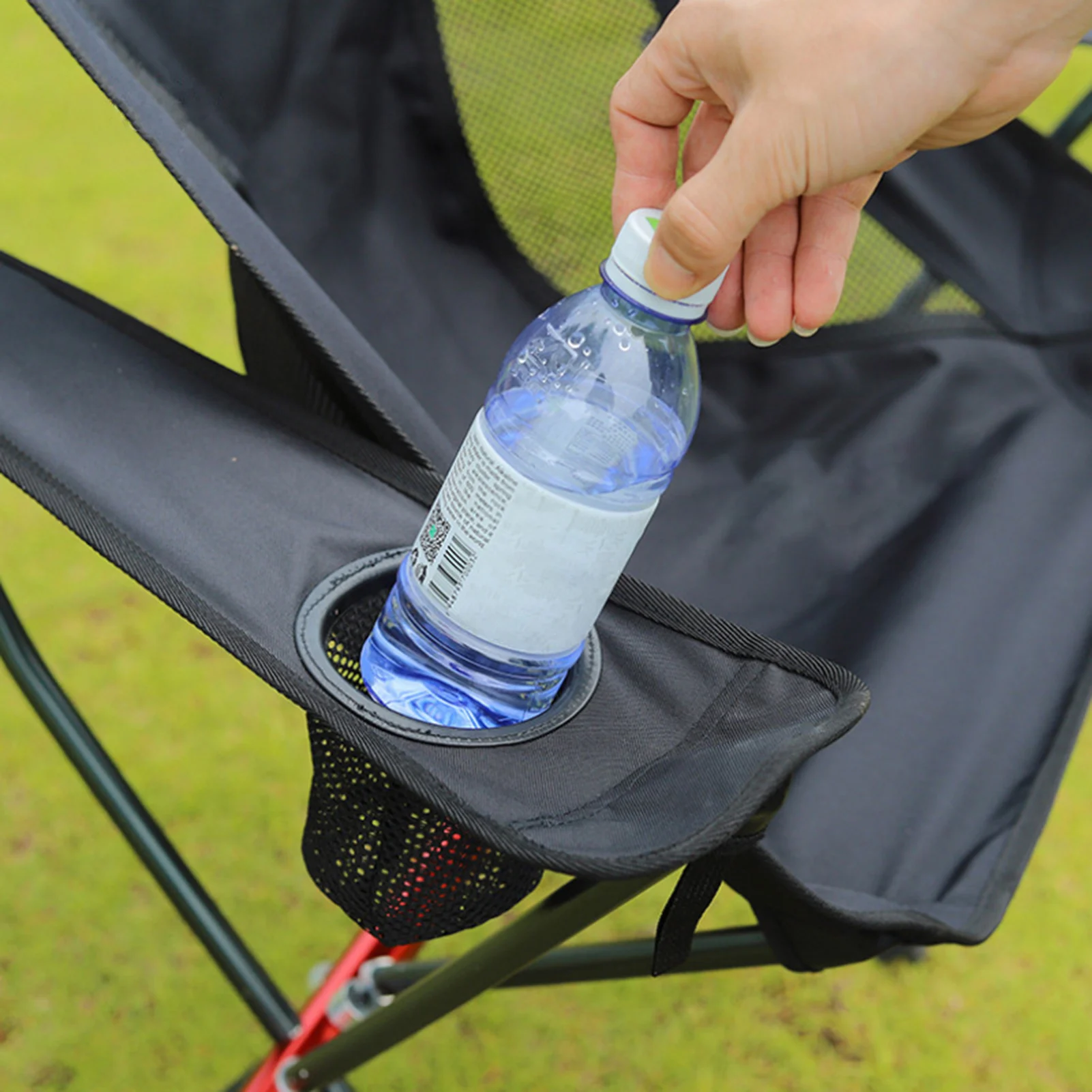 저렴한 야외 캠핑 접이식 의자 자가 운전 여행 동반 휴대용 헤비 듀티 레저 의자 컵 홀더 높이