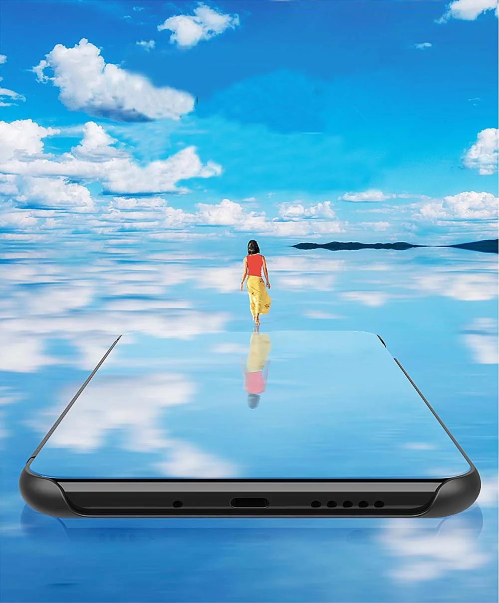 Роскошный зеркальный чехол для телефона huawei P20 P30 mate 20 Lite Pro 20X P умный флип-чехол
