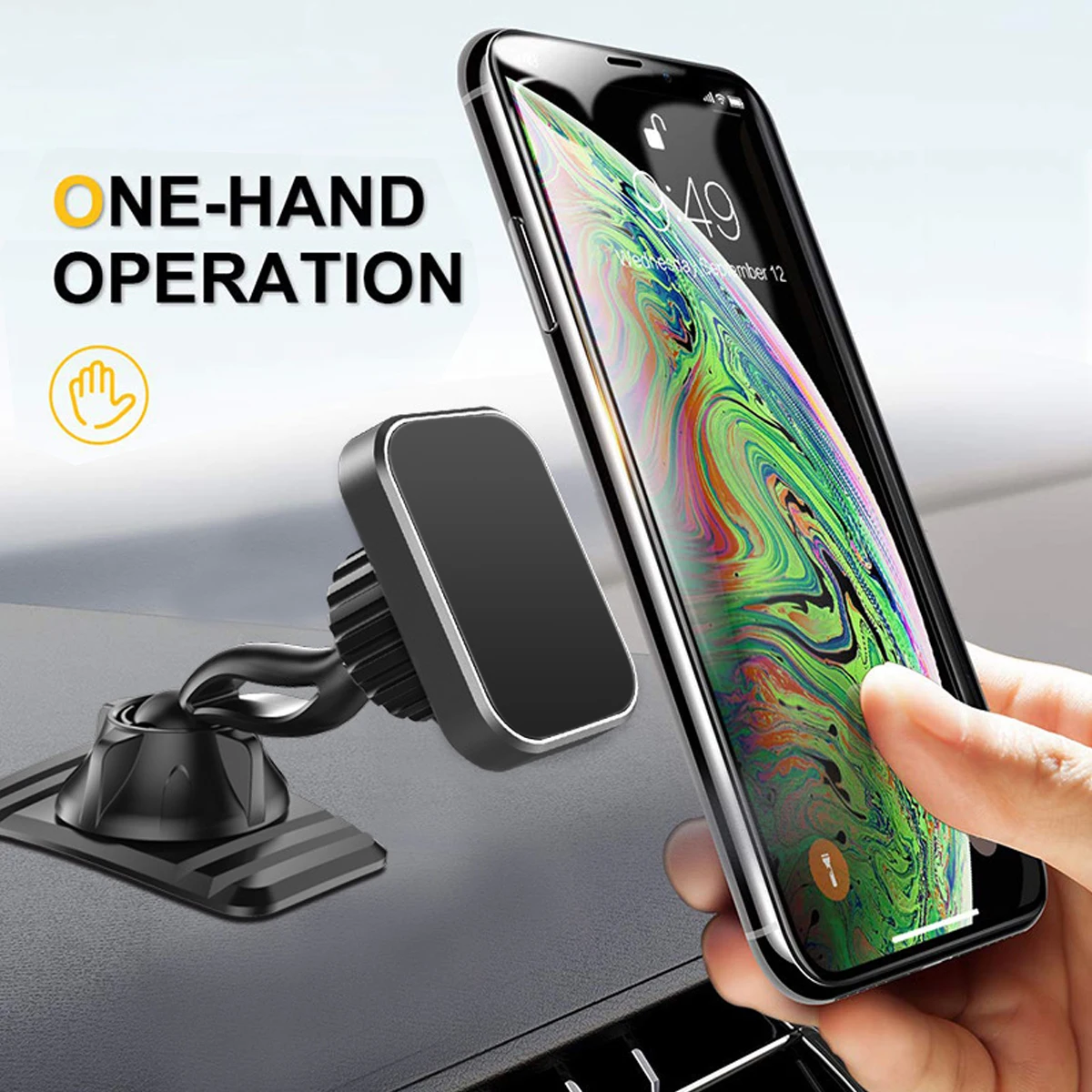 

SeynLi Magnetic Car Phone Holder For iPhone 12 11 X Samsung Magnet Mount Car Holder Phone in Car Cell Mobile Phone Holder Stand