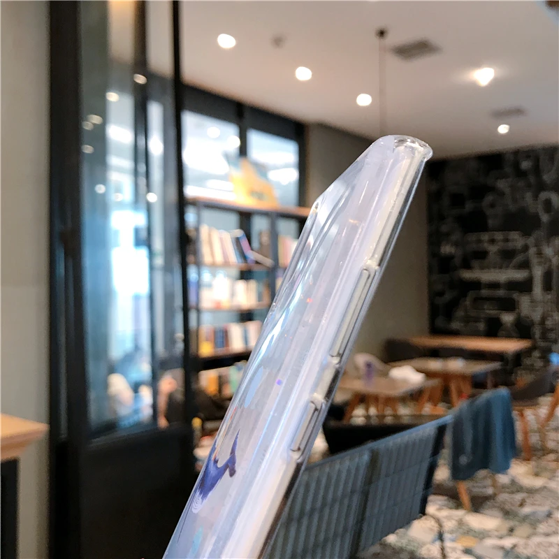 For Samsung Galaxy Note 10 Plus Protective Case Liquid Quicksand Sea Coral Blue Dolphin Pro Shell Cover |