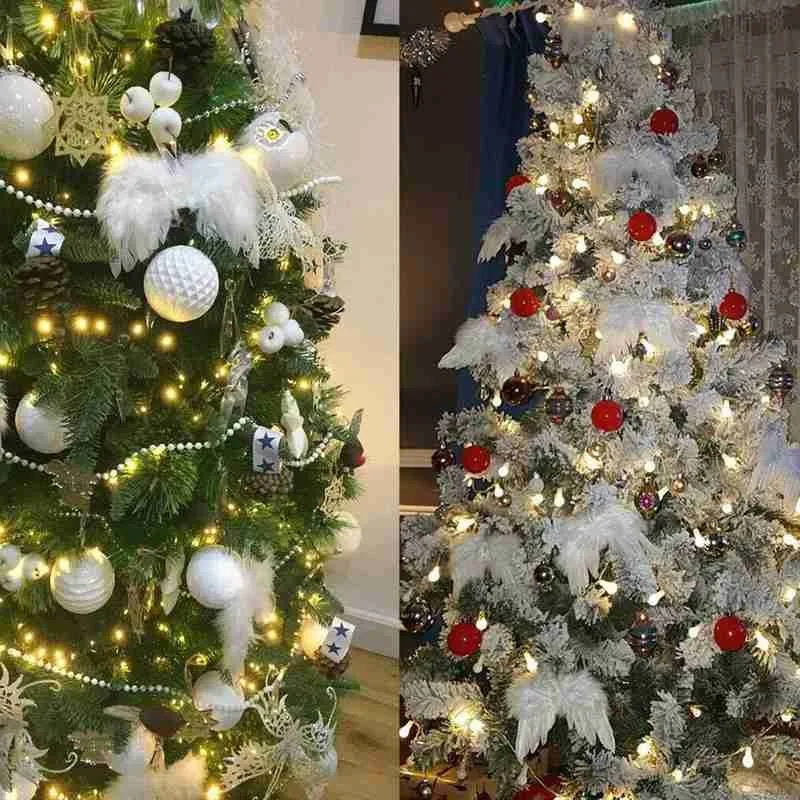 Крылья из перьев белый/черный красный милый ангел новогодняя елка подвесное