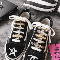 1pcs shoelaces decoration metal shoelace buckle white pearl shoe accessories shiny rhinestones women shoes decorative accessory