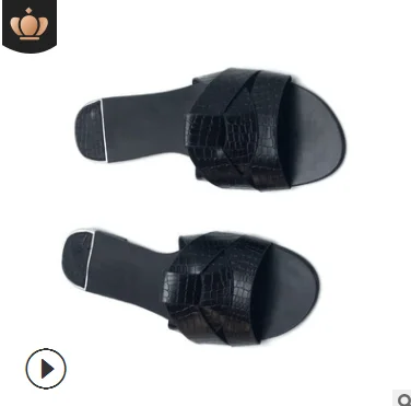 

New Women Beach Shoes Flat Woman Sandals Summer 2019 Woman Shoes Lady Fashion Slippers Luxury Shoe Women Designers Slipper