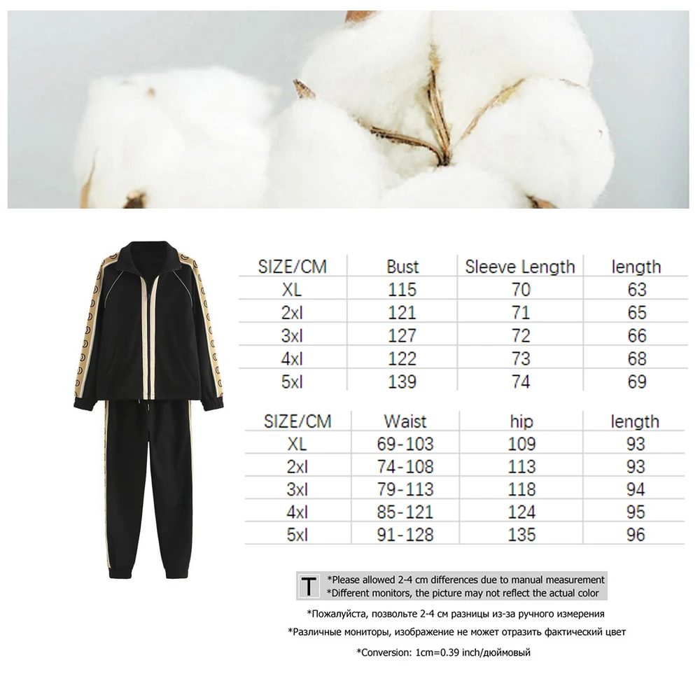 

Autumn Winter Streetwear Women Joggers 2 Piece Sets Hooded Sweatshirt Pants Two Piece Set Tracksuit Outfits Oversize 5xl