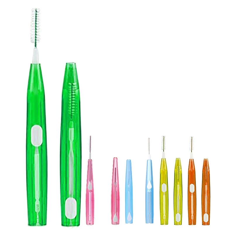 

10Pcs Interdental Brushes Health Care Tooth Push-Pull Removes and Plaque Better Teeth Oral Hygiene Tool