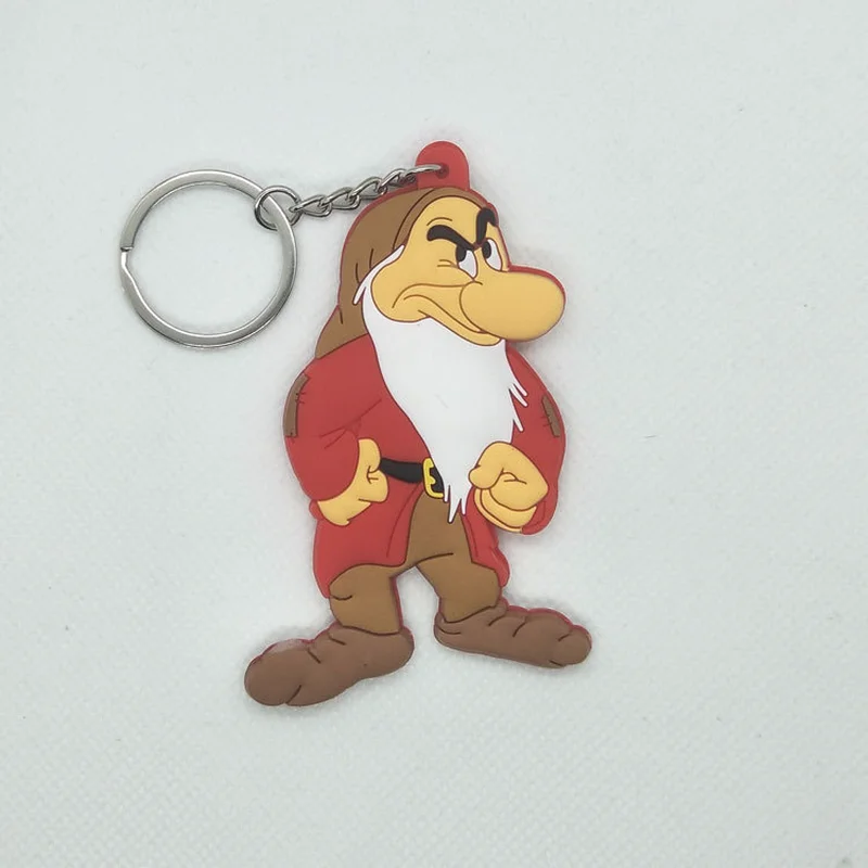 Аниме Белоснежка брелок ведьма королева Dopey застенчивый Sneezy Grumpy Sleepy милый забавный мультфильм ПВХ брелок кулон ювелирные изделия подарок