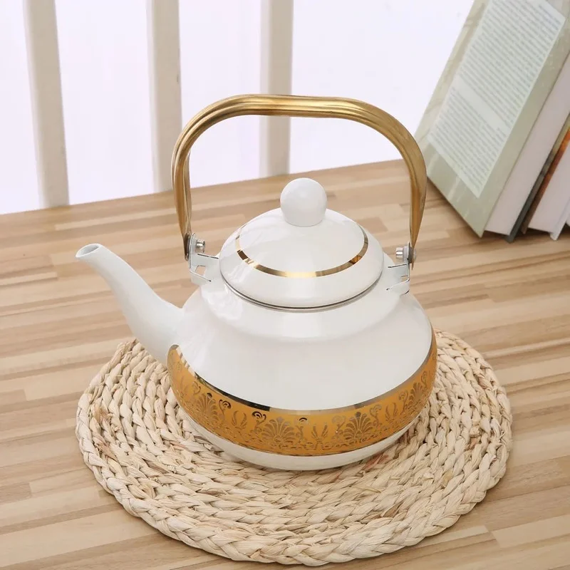 

Эмалированный чайник для воды, чайник для чая, вина, кофе, кофейник, подходящий для домашнего использования, утолщенный холодный чайник, коф...