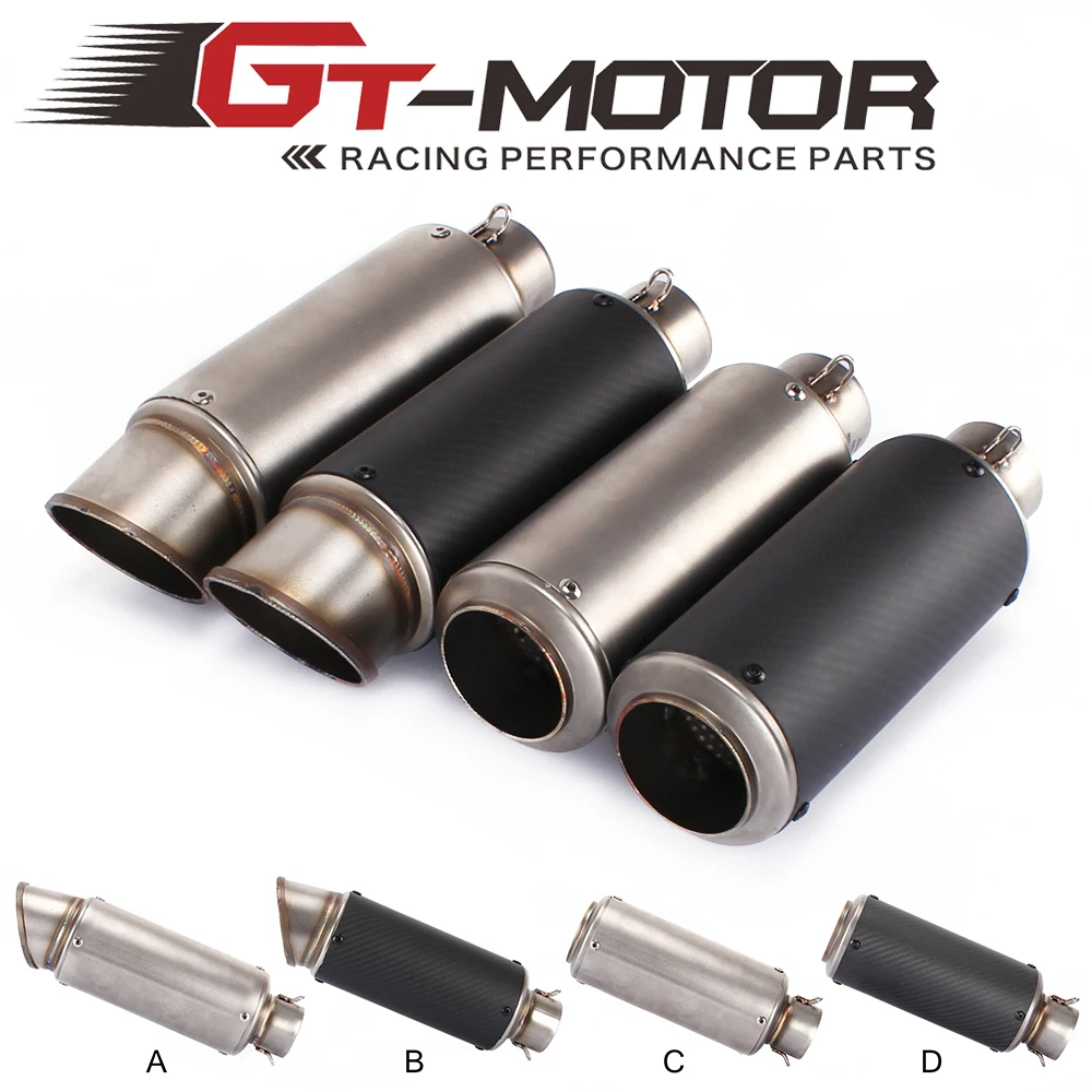 

GT Motor - 51 мм универсальный глушитель выхлопной трубы мотоцикла модифицированные выхлопные трубы из нержавеющей стали и углеродного волокна ...
