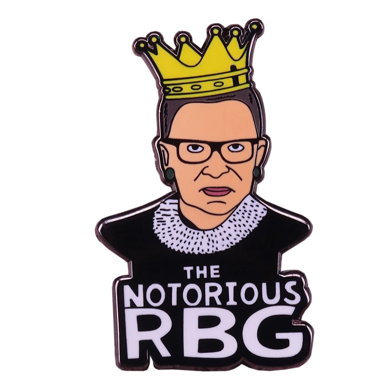 Знаменитость RBG Феминистская брошь Рут Бадер гинсбург эмалированная булавка