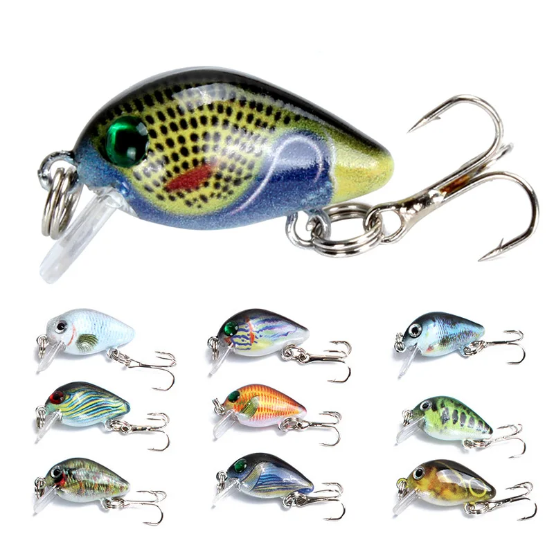 Topwater кренкбейт 3 см 2 г воблер мини приманки для ловли окуня и карпа жесткая