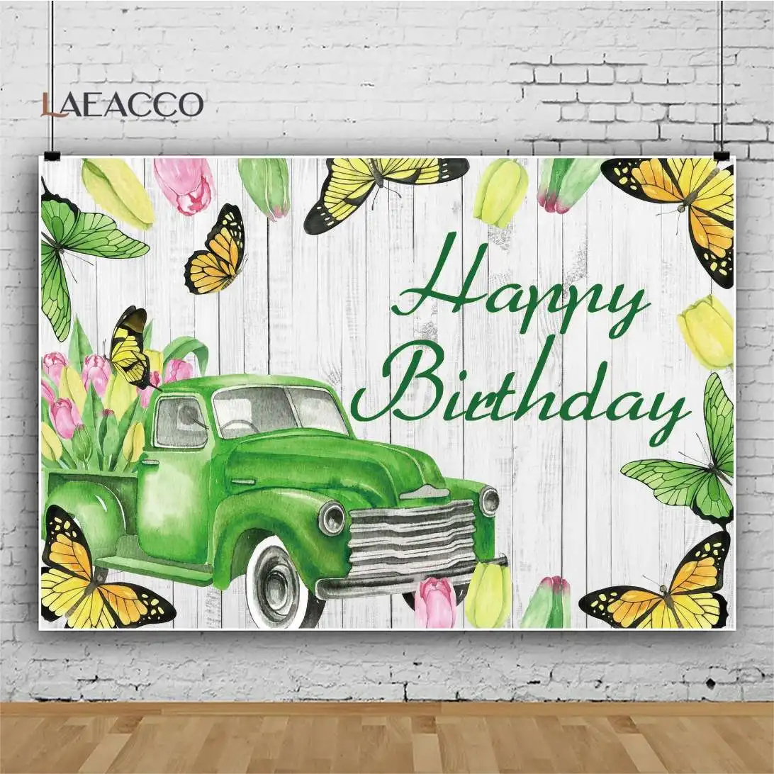 

Фон для фотосъемки с изображением деревянной доски и мультяшного автомобиля весенний Цветочный Бабочки фоны для фотостудии