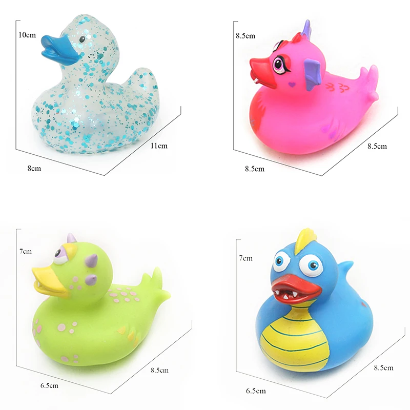 ESALINK 6 шт. детские игрушки прозрачные цветные блестки утка оранжевый зеленый