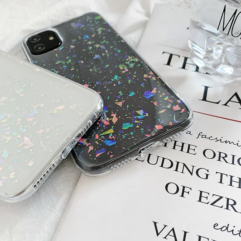 

Glitter Phone Cases for IPhone 11 11Pro Max Suitable for IPhone X XR XS Max 7 8 6 6S Plus Transparent Soft Silicone Cover
