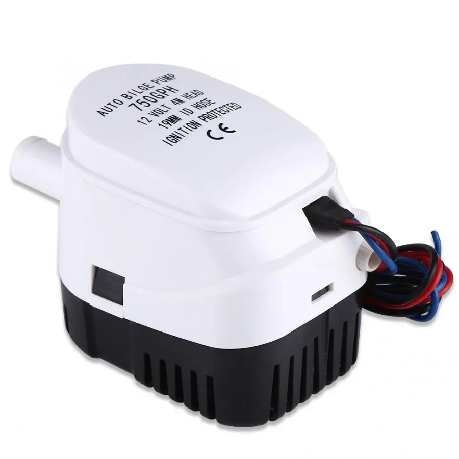 12V 750GPH Автоматический погружной водяной насос с Поплавковый выключатель для лодка автоматические Трюмные насосы