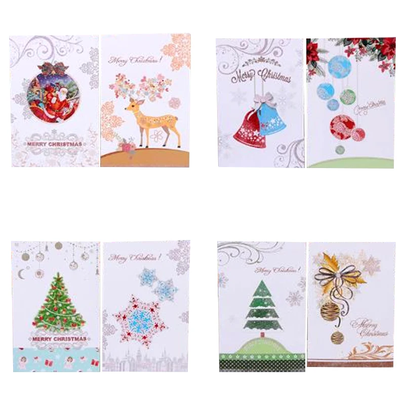 8 шт. рождественские открытки конверты с надписью Thank You|Открытки и приглашения| |