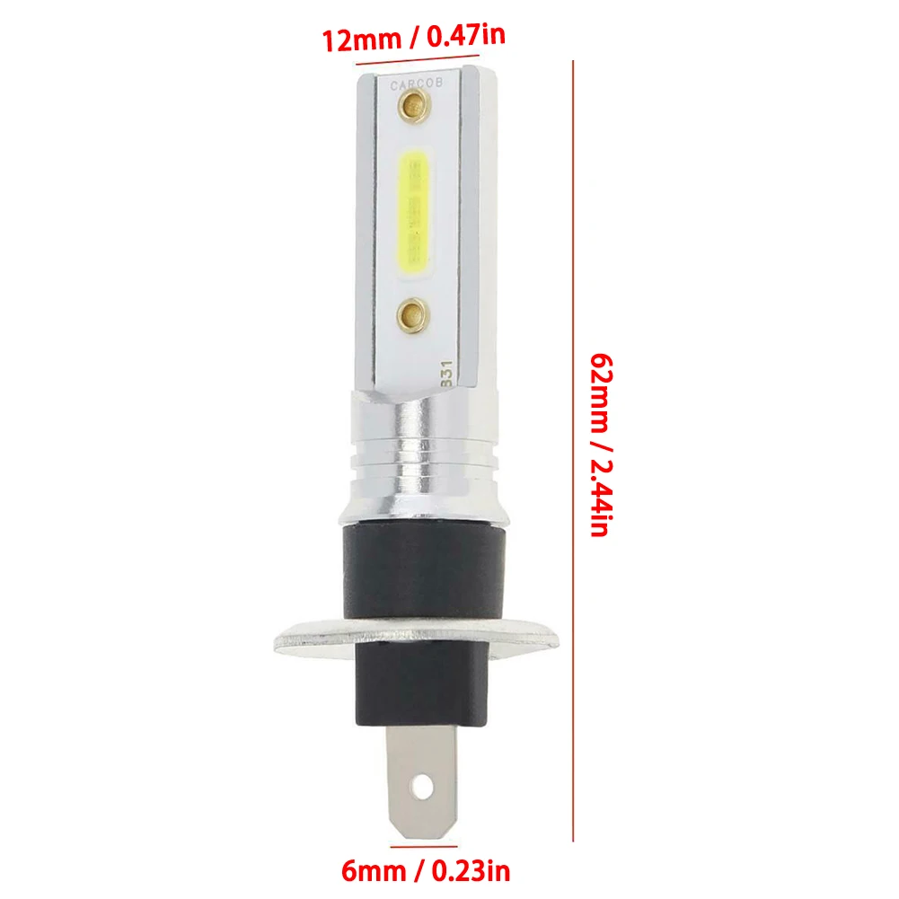 

2 Pcs Car H1 COB LED Headlight Fog Lamp Hi/Lo Beam DRL Driving Light Lamp Bulb White 6500K Car Accessories Dropshipping In Stock