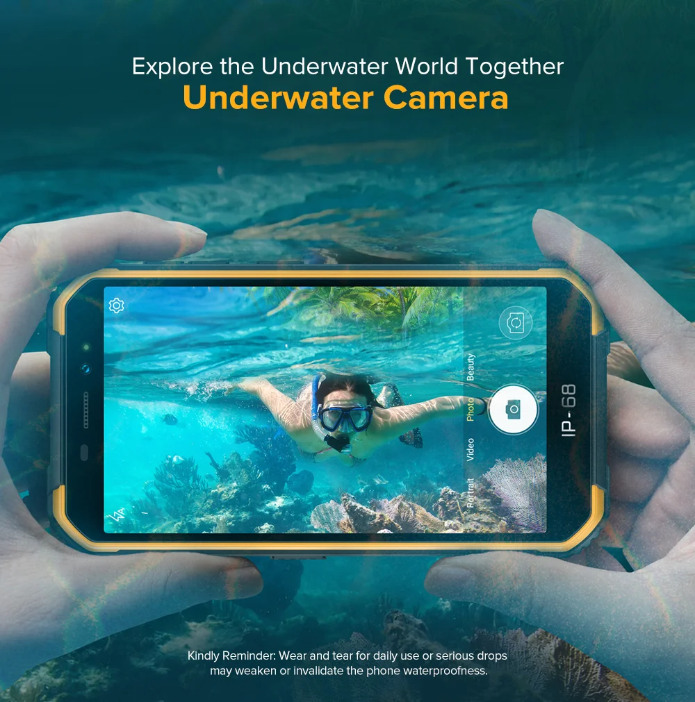 Ulefone Power X6 IP68/IP69K прочный телефон 2 Гб + 16 Водонепроницаемый Face ID Смартфон Android 9 0